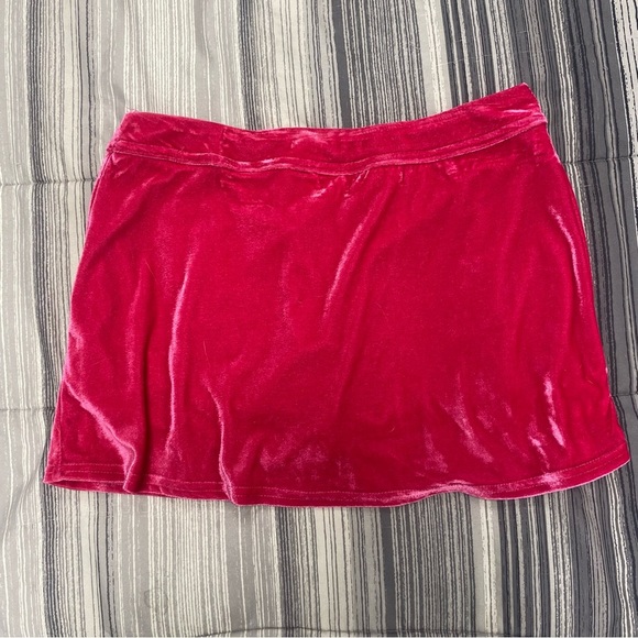 Urban Outfitters pink velour velvet mini skirt M NWTG - Picture 4 of 5